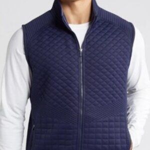 Peter Millar XL Large Crown Sport Navy Orion Performance Quilted Vest brand new